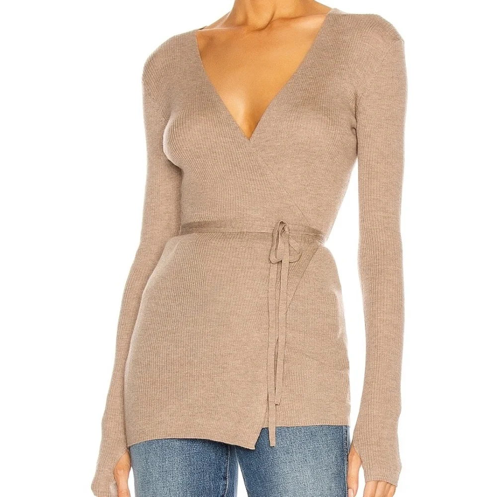 Toteme Cashmere Wrap Knit - Beige Melange - Picture 9 of 10